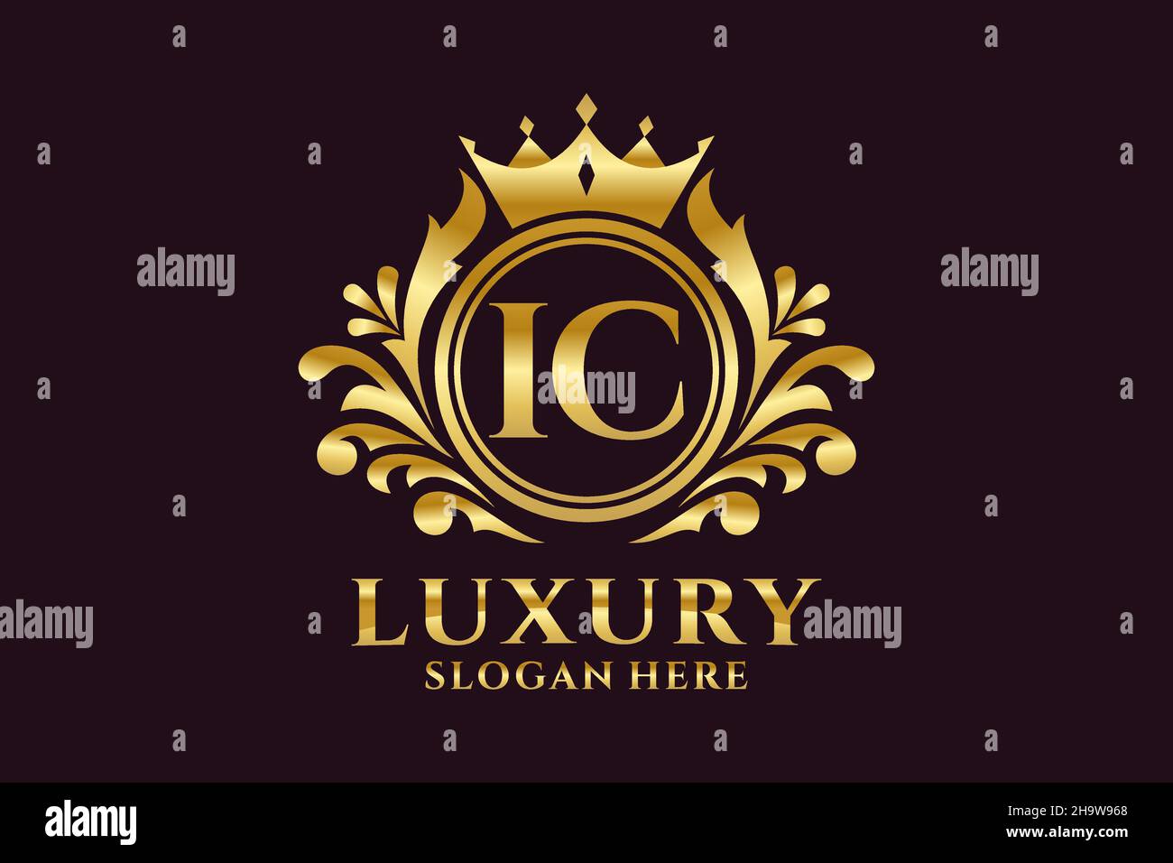 IC Letter Royal Luxury Logo template in vector art for luxurious ...