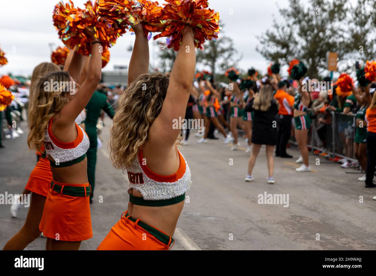 Miami Hurricanes v Georgia Tech Yellow Jackets, 2021 College Football Game in Hard Rock Stadium. Stock Photo