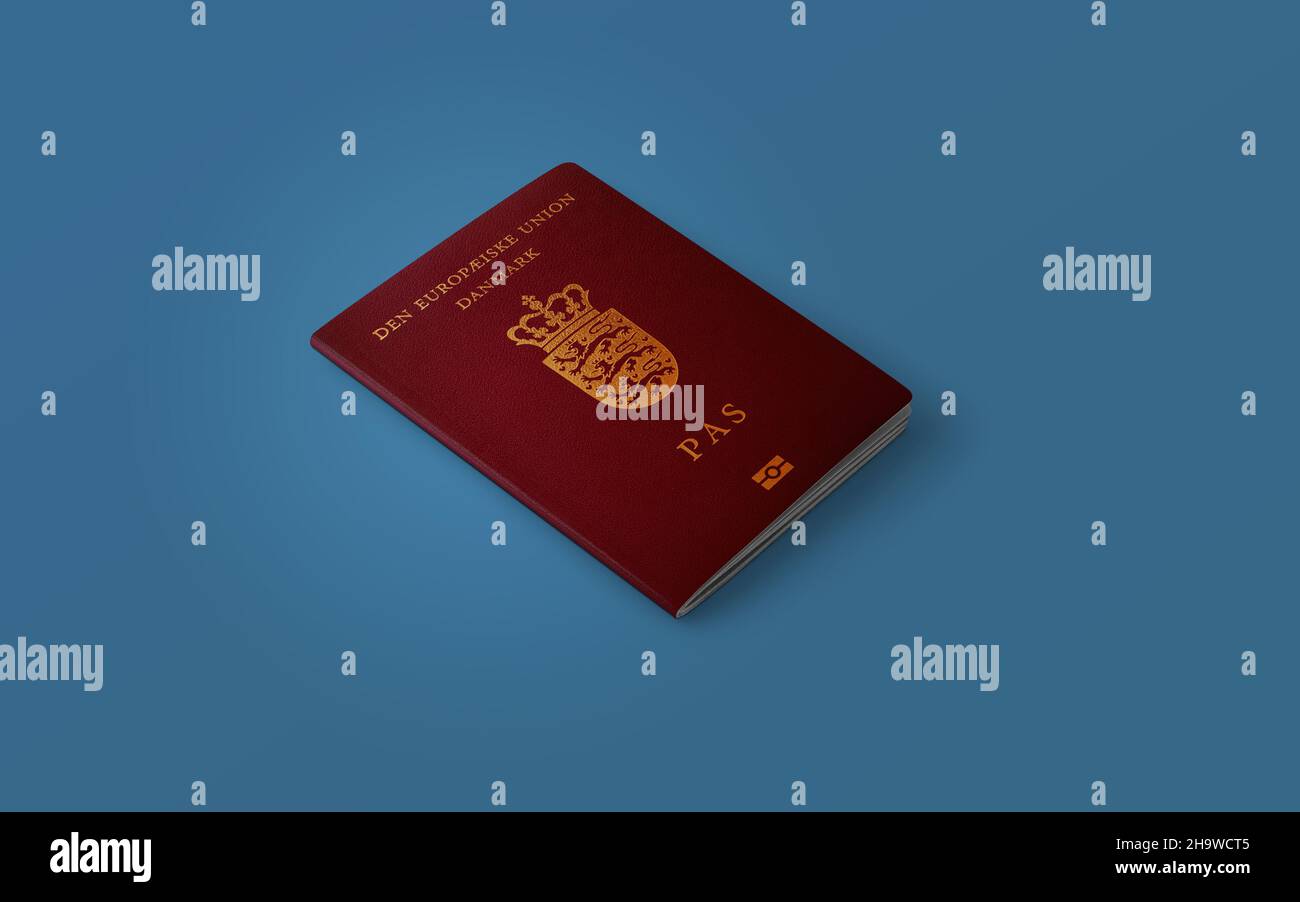 Official passport of Denmark,Danish Citizen Passport Stock Photo Alamy