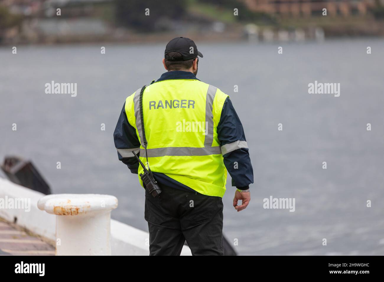 Australian council ranger in Sydney responsible for local government and council law enforcement,Sydney,Australia Stock Photo