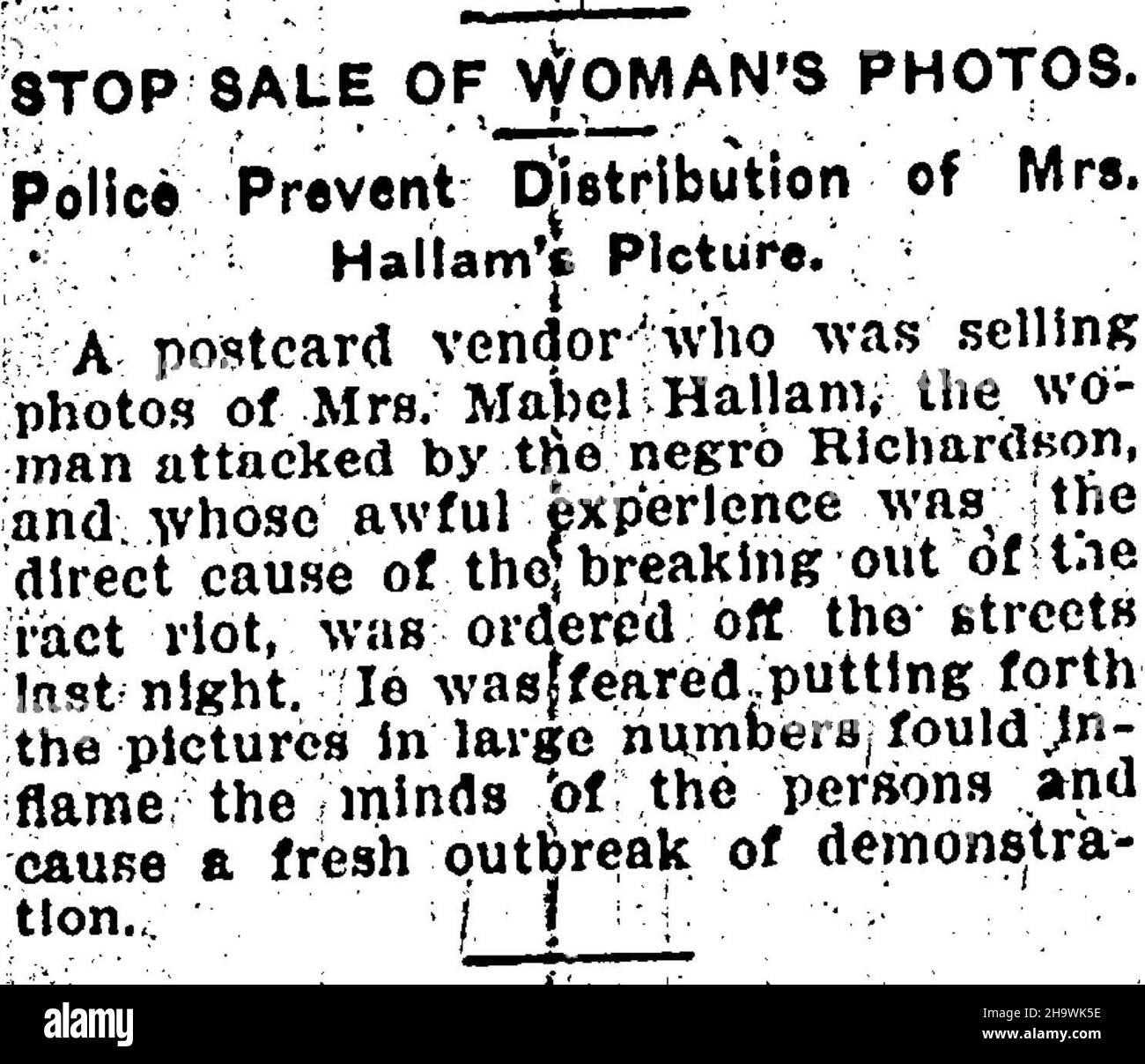 Springfield race riot of 1908 Stock Photo Alamy