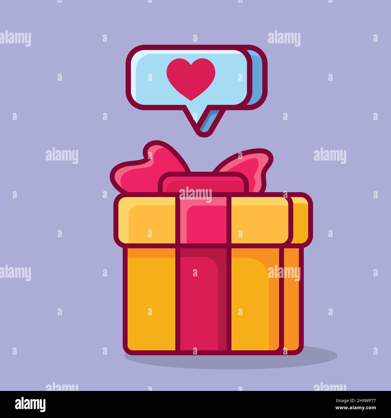 gift concept symbol isolated cartoon vector illustration in flat style Stock Vector