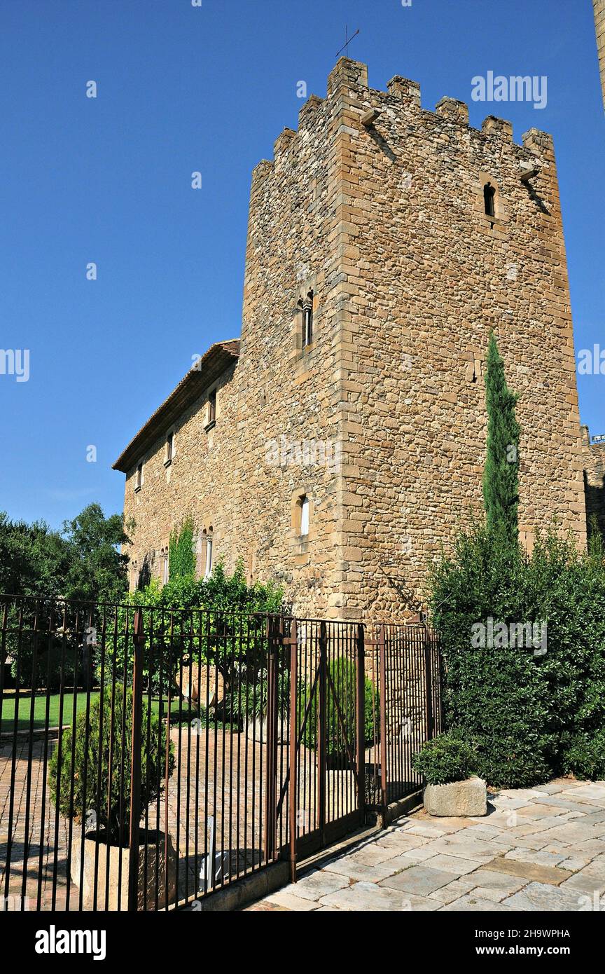 Castle of Vulpellac in the Baix Empordà region, Gerona province, Catalonia, Spain Stock Photo