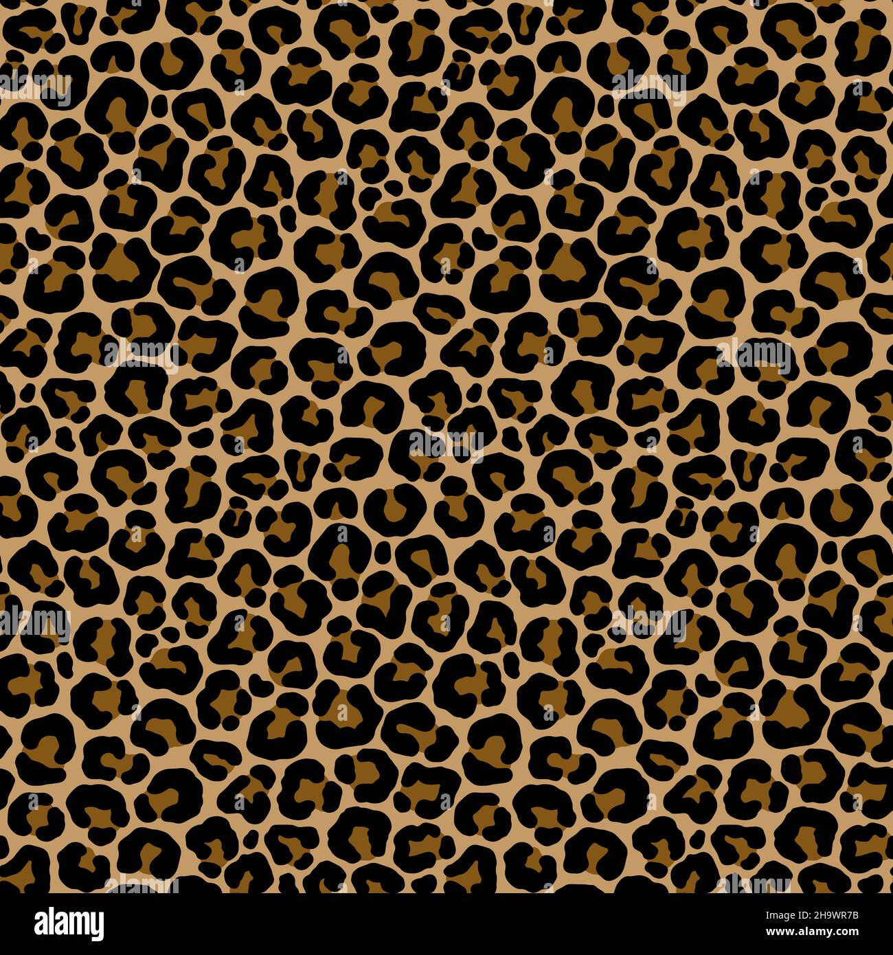 Awesome Leopard Animal Motif Vector Seamless Pattern Design Stock Vector