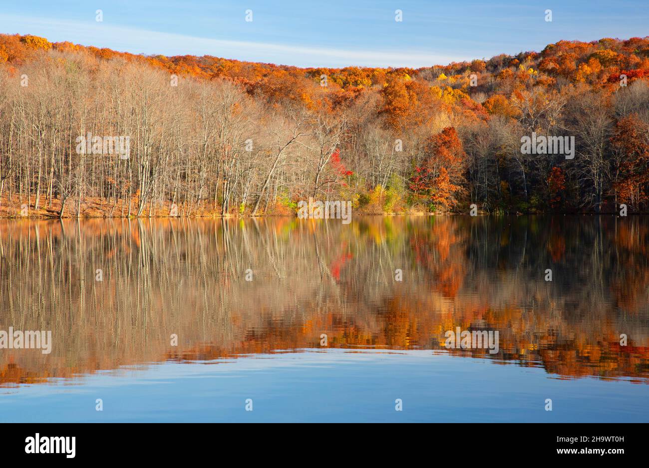 Crescent Lake, Crescent Lake Park, Southington, Connecticut Stock Photo
