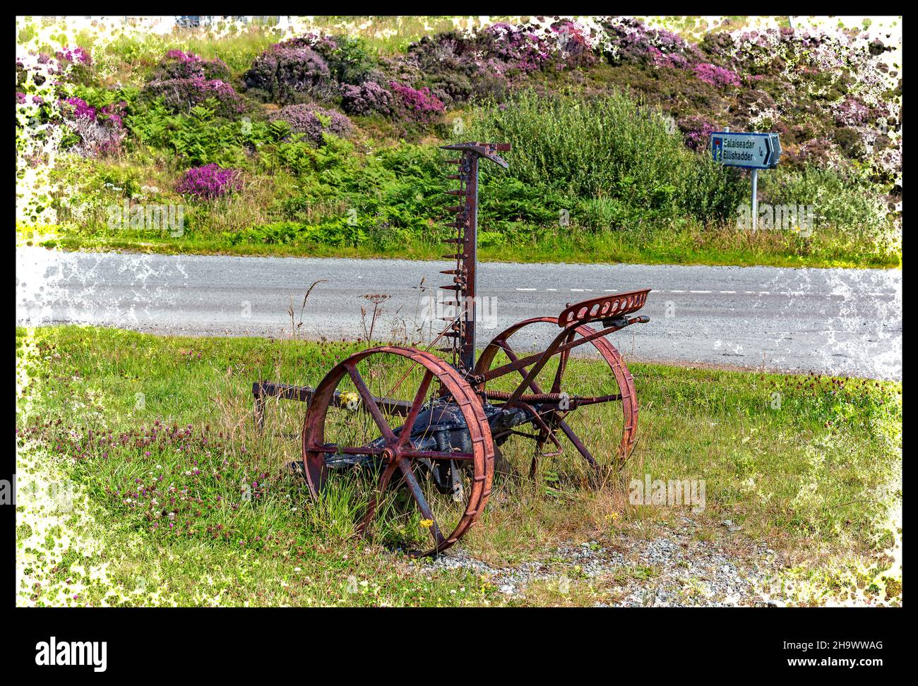Antique McCormick HorseDrawn Hay Mower variation Stock Photo Alamy