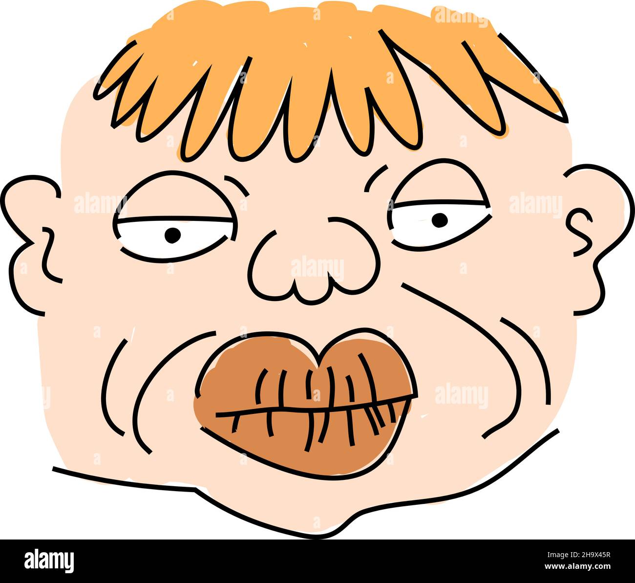 This is a illustration of Face of ugly uncle aunt Stock Vector Image & Art  - Alamy