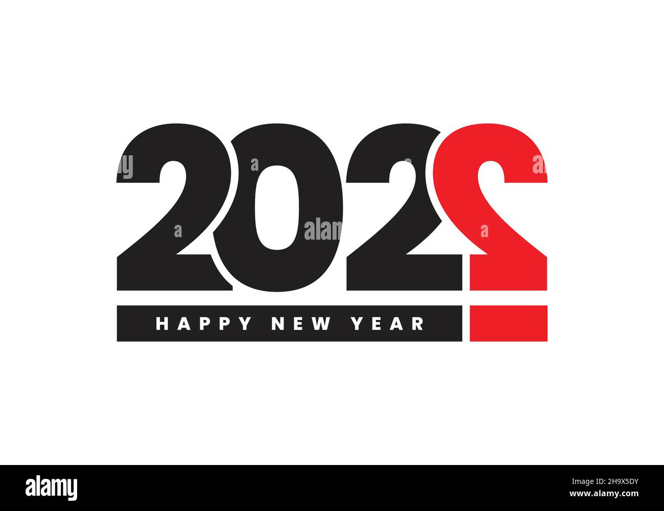 Happy New Year 2022 Creative Question Mark Logo Vector Design Stock Vector