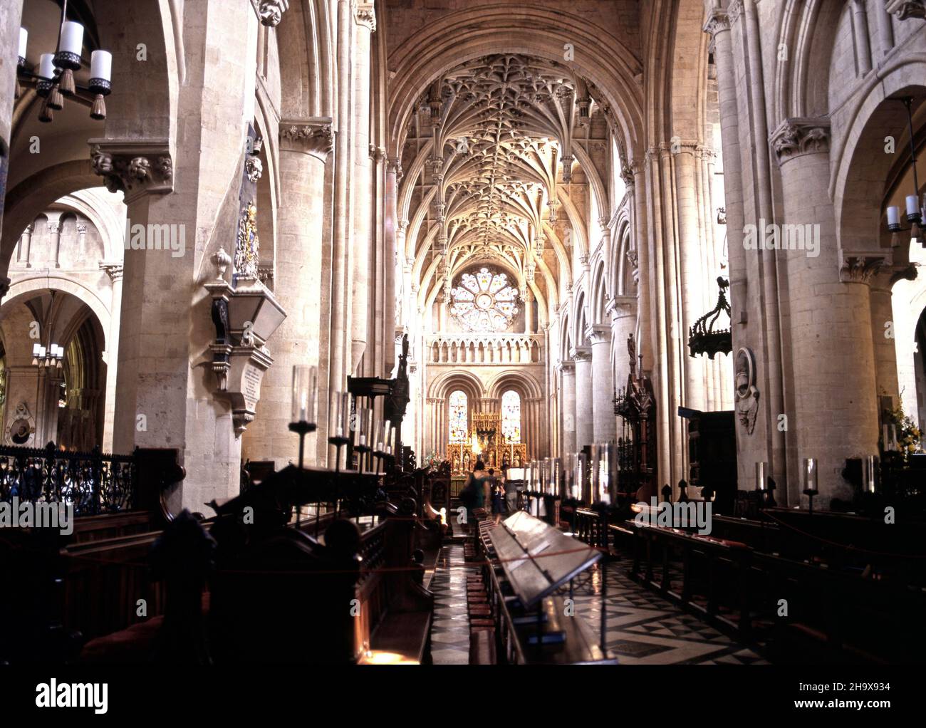 Nave of Christ Church Cathedral, Oxford, Oxford, UK. Stock Photo