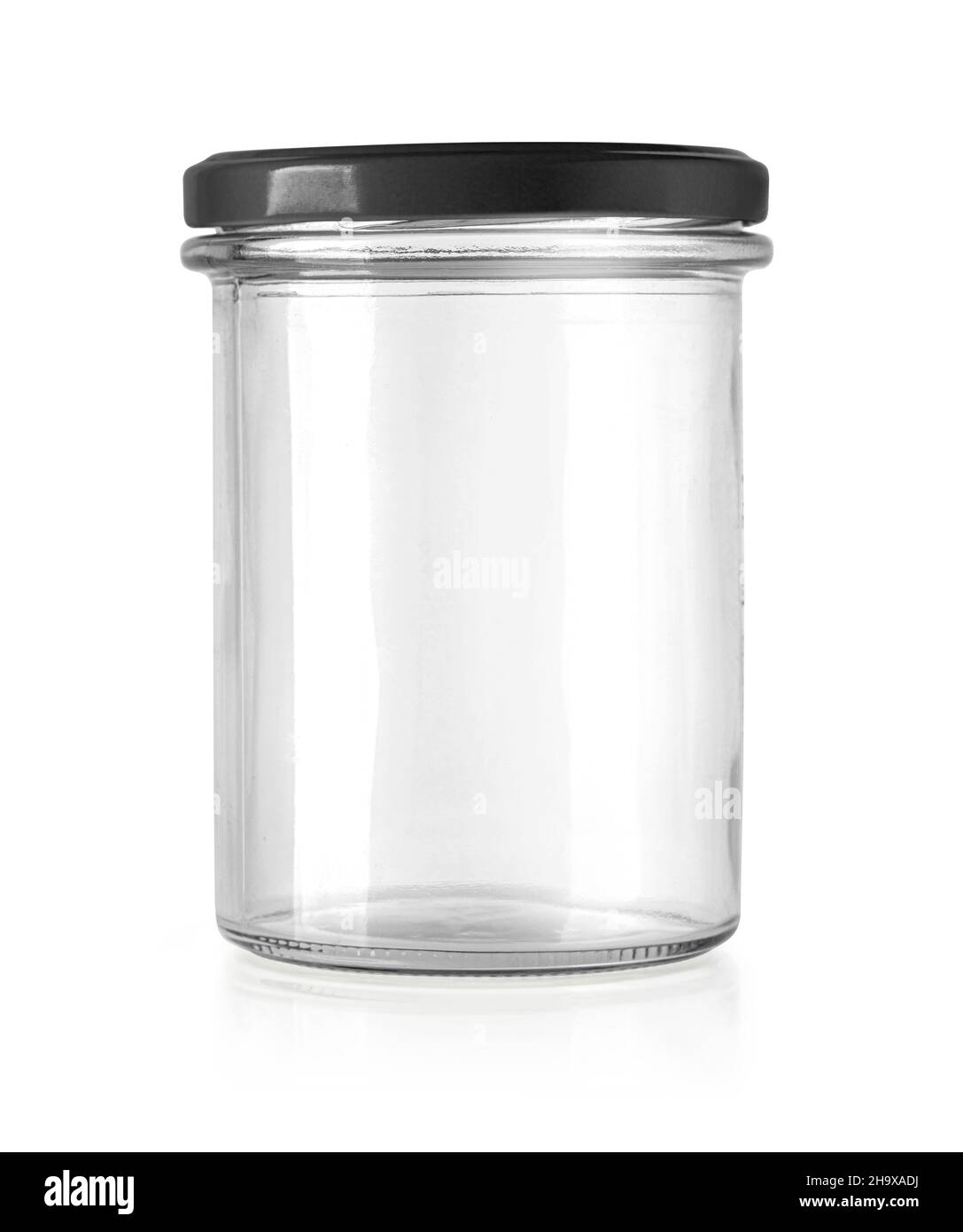 empty glass jar isolated on white with clipping path Stock Photo