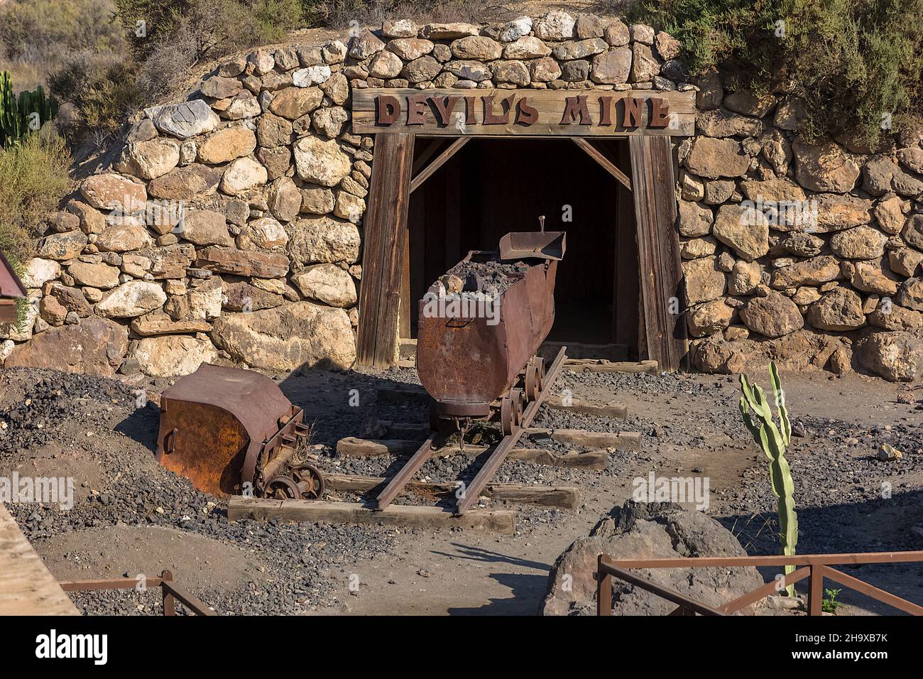 Alméria Spain 09 15 2021 View of a coal mine on Oasys Mini