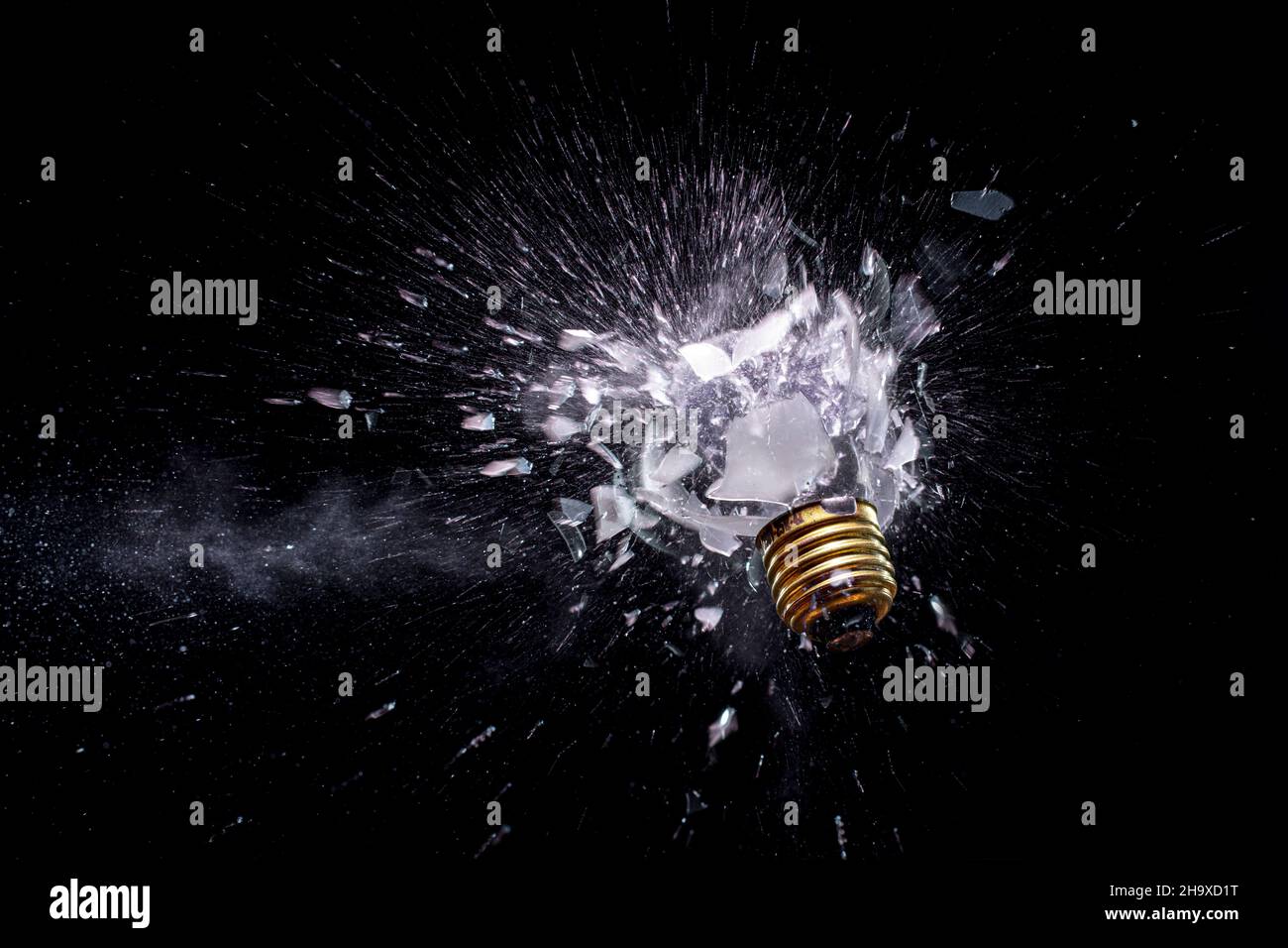 glass that shatters after an impact. Stock Photo