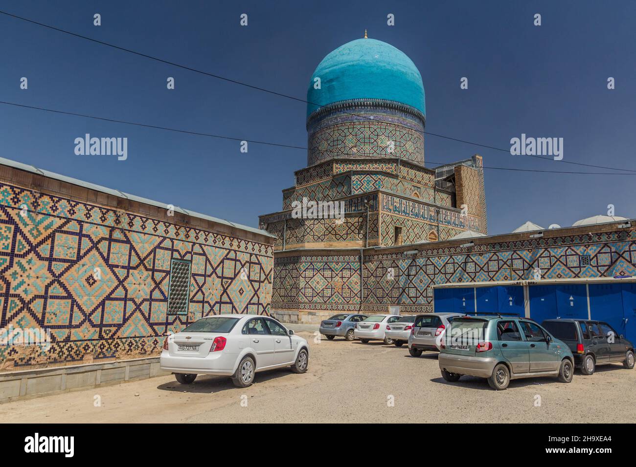 SAMARKAND, UZBEKISTAN: APRIL 28, 2018: Madrasa Tilya Kori in Samarkand Uzbekistan Stock Photo