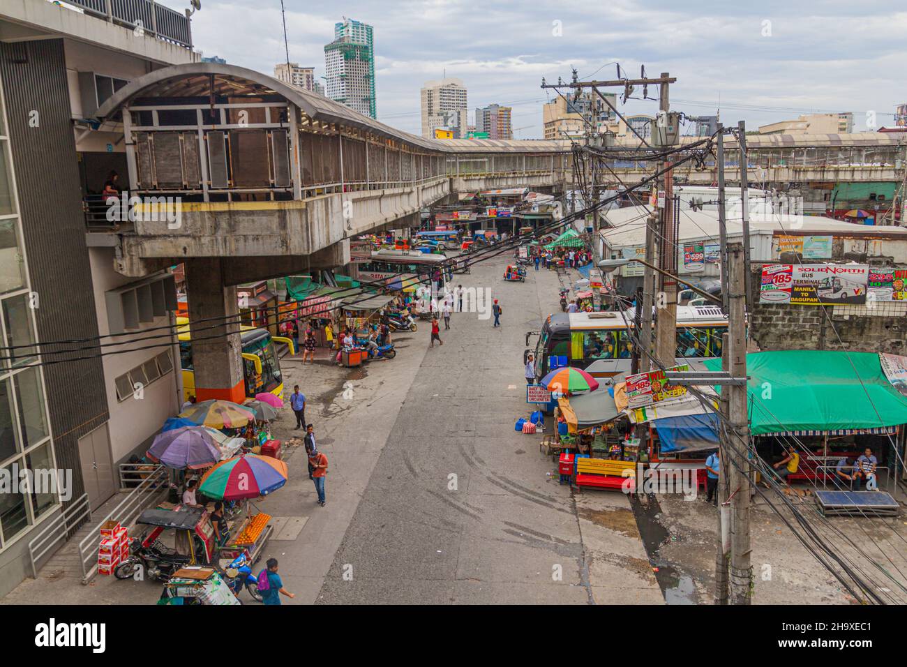 MANILA, PHILIPPINES JANUARY 20, 2018 View of pedestrian overpass