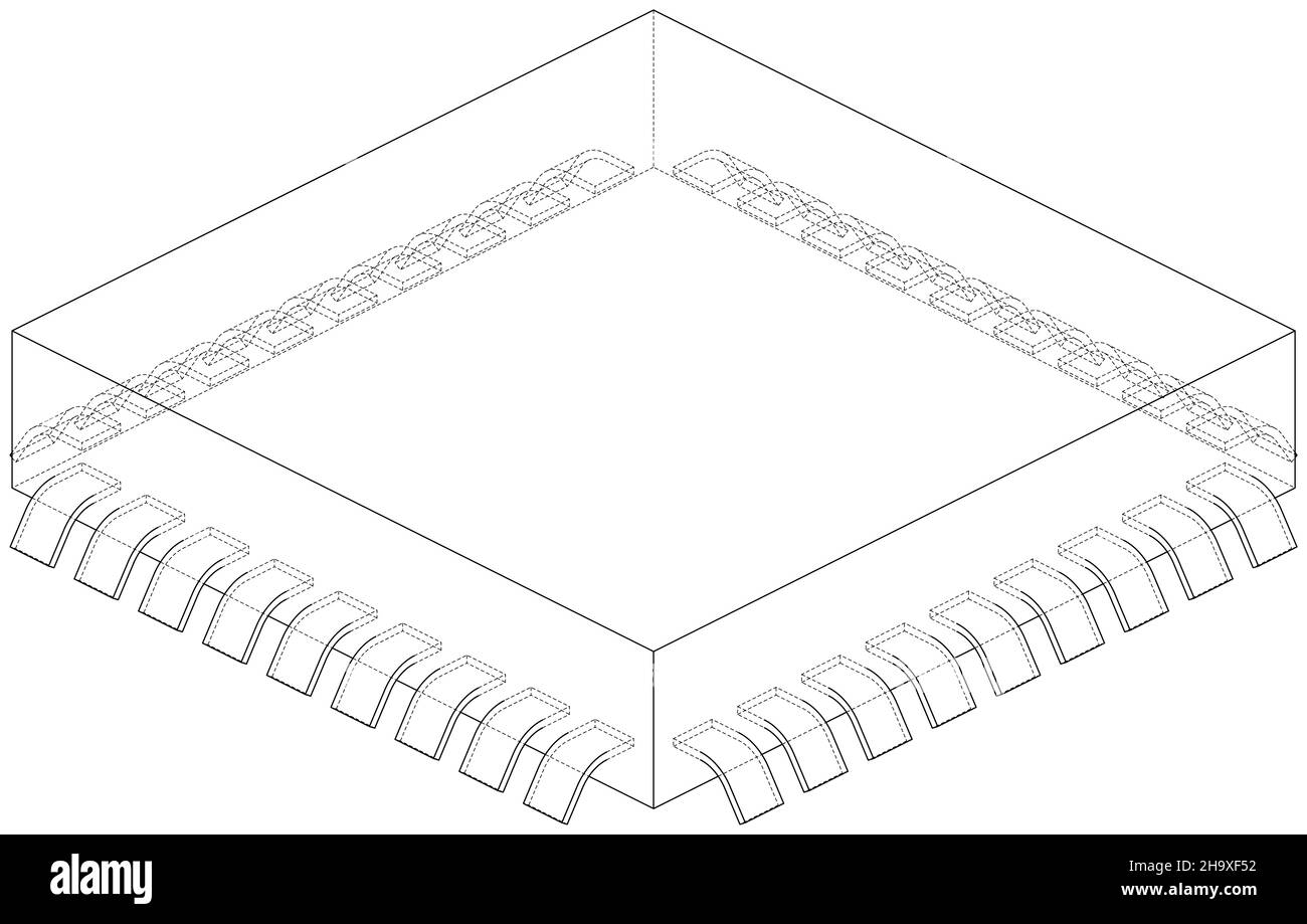 3D microchip. 3d illustration Stock Photo - Alamy