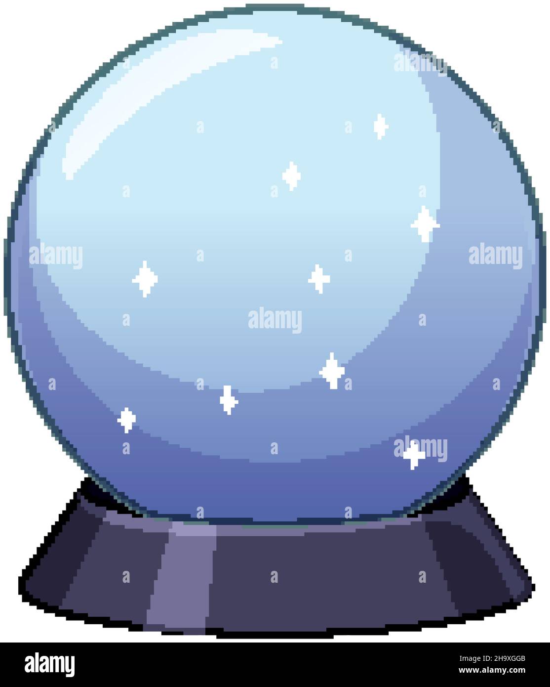 Magic crystal ball on white background illustration Stock Vector Image ...