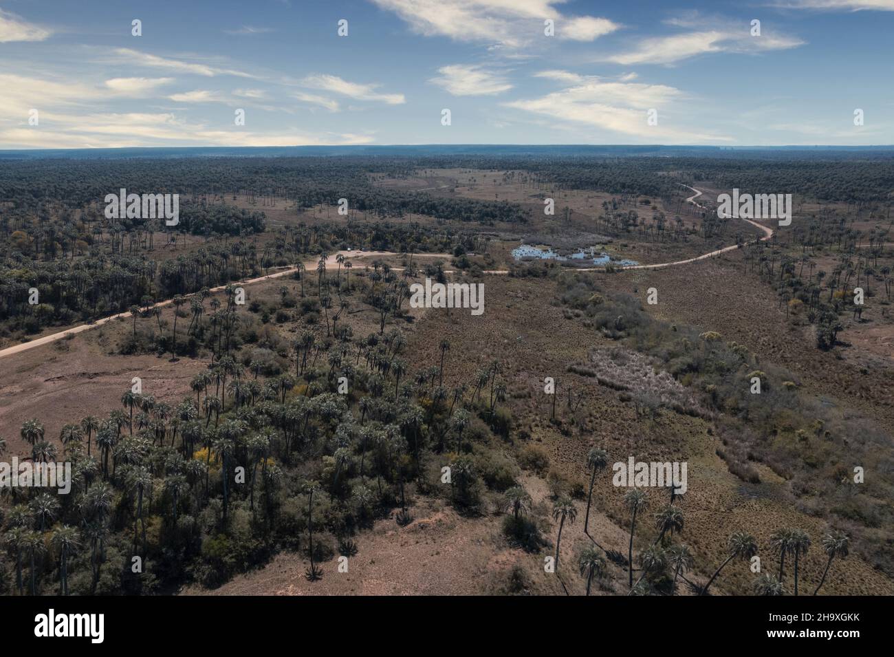 Aerial view of el palmar national park Stock Photo