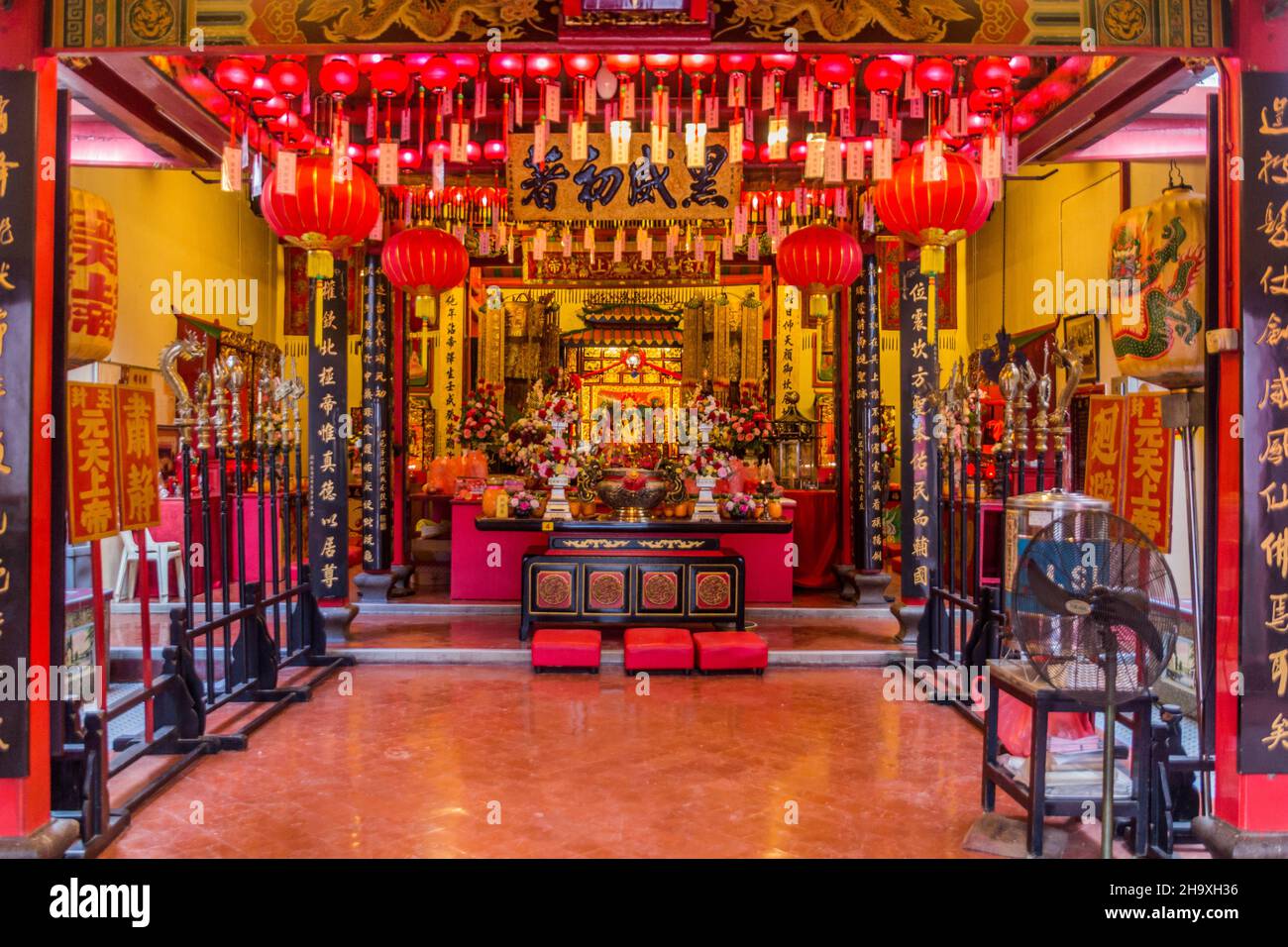 KUCHING, MALAYSIA MARCH 4, 2018 Interior of Hiang Thian Siang Ti