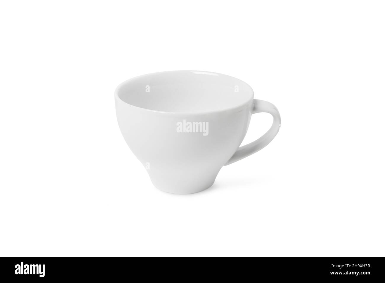 White cup isolated on white background. Ceramic coffee cup or tea mug ...