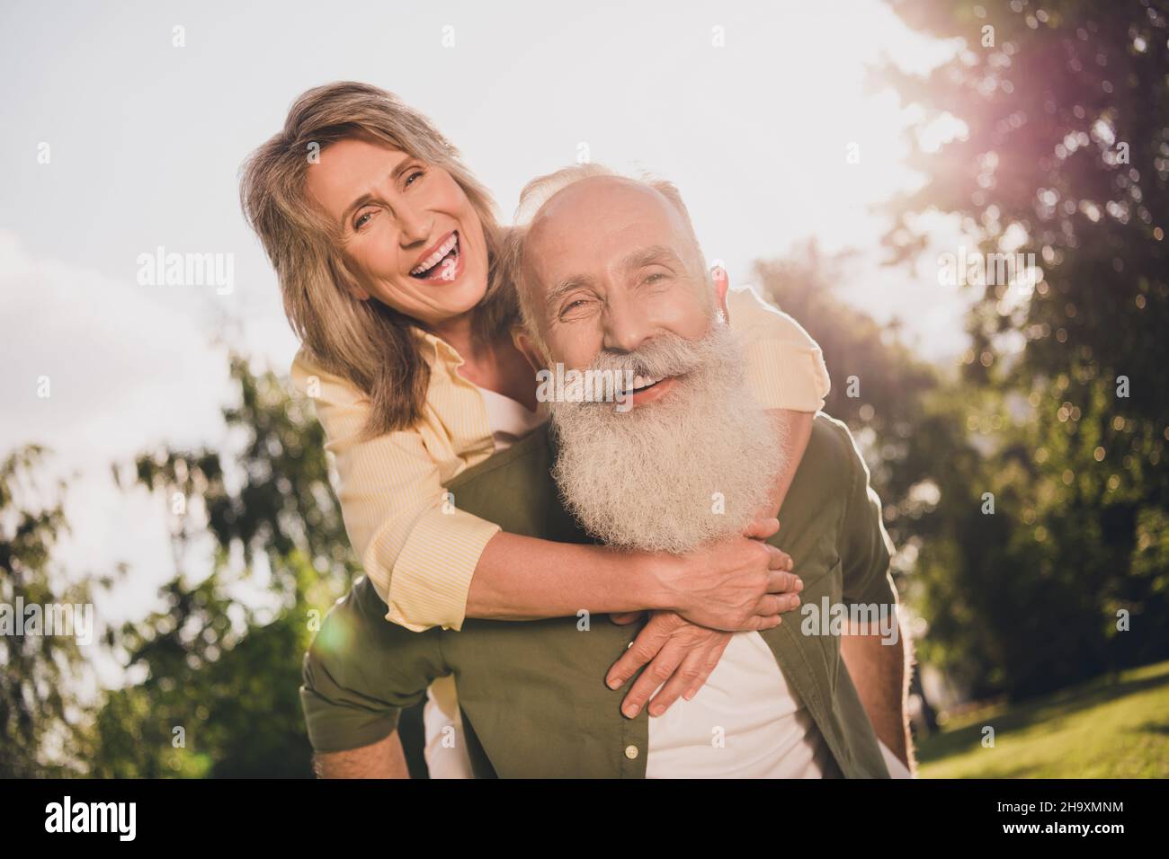 Carefree elderly couple fooling hi-res stock photography and images - Alamy