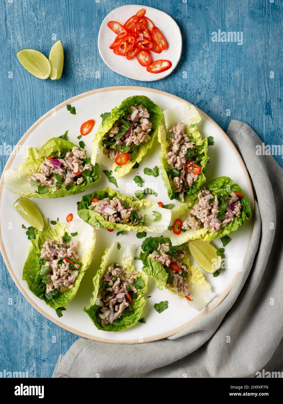 Pork Lettuce Cups (China Stock Photo Alamy