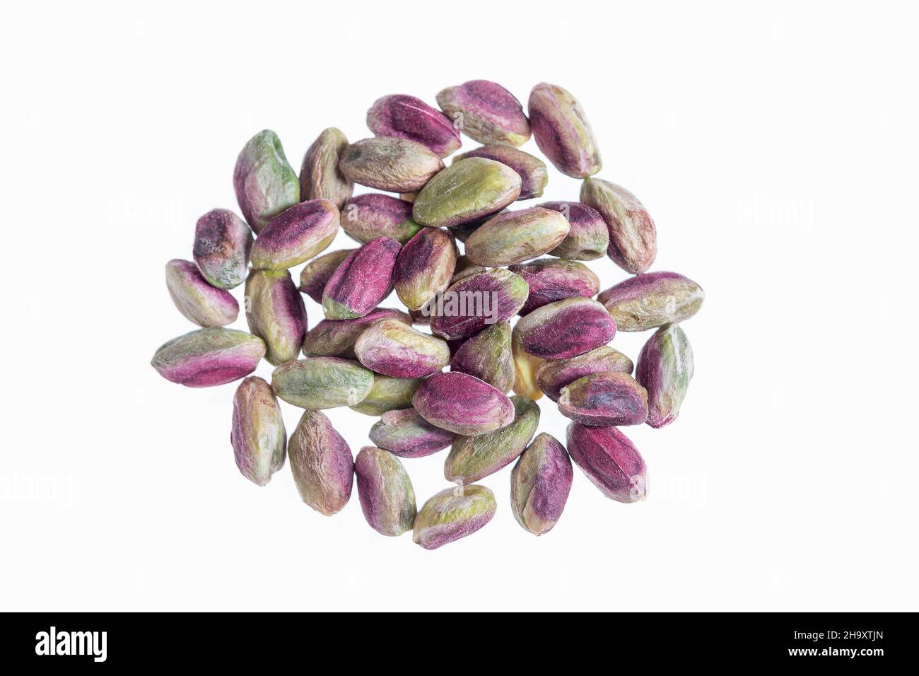 Pistachio kernels (seen from above) Stock Photo