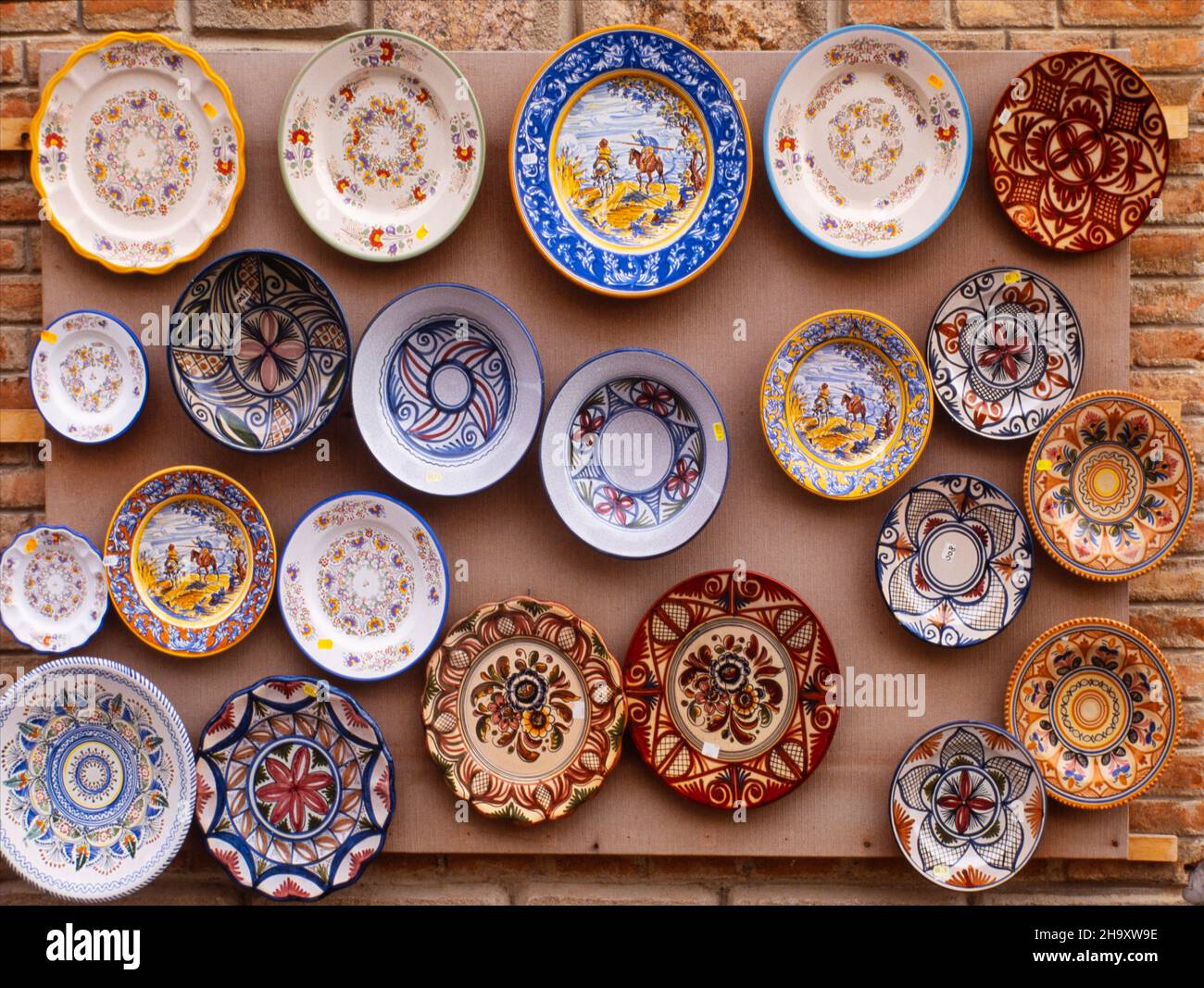 pottery shop window in Toledo Spain Stock Photo Alamy