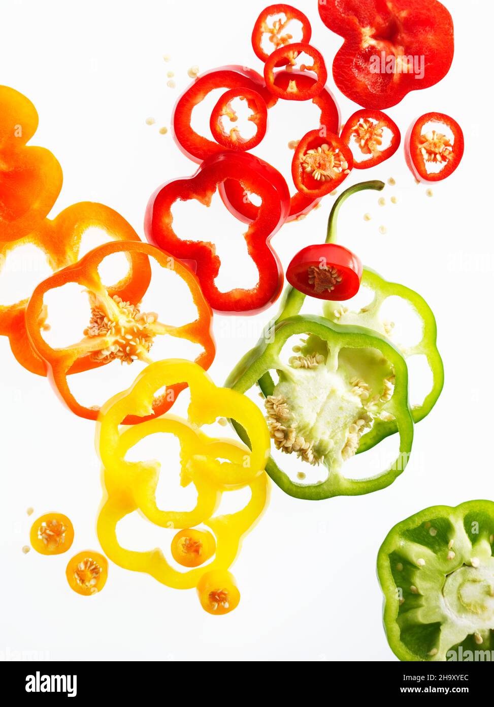 Cross section green peppers hi-res stock photography and images - Alamy
