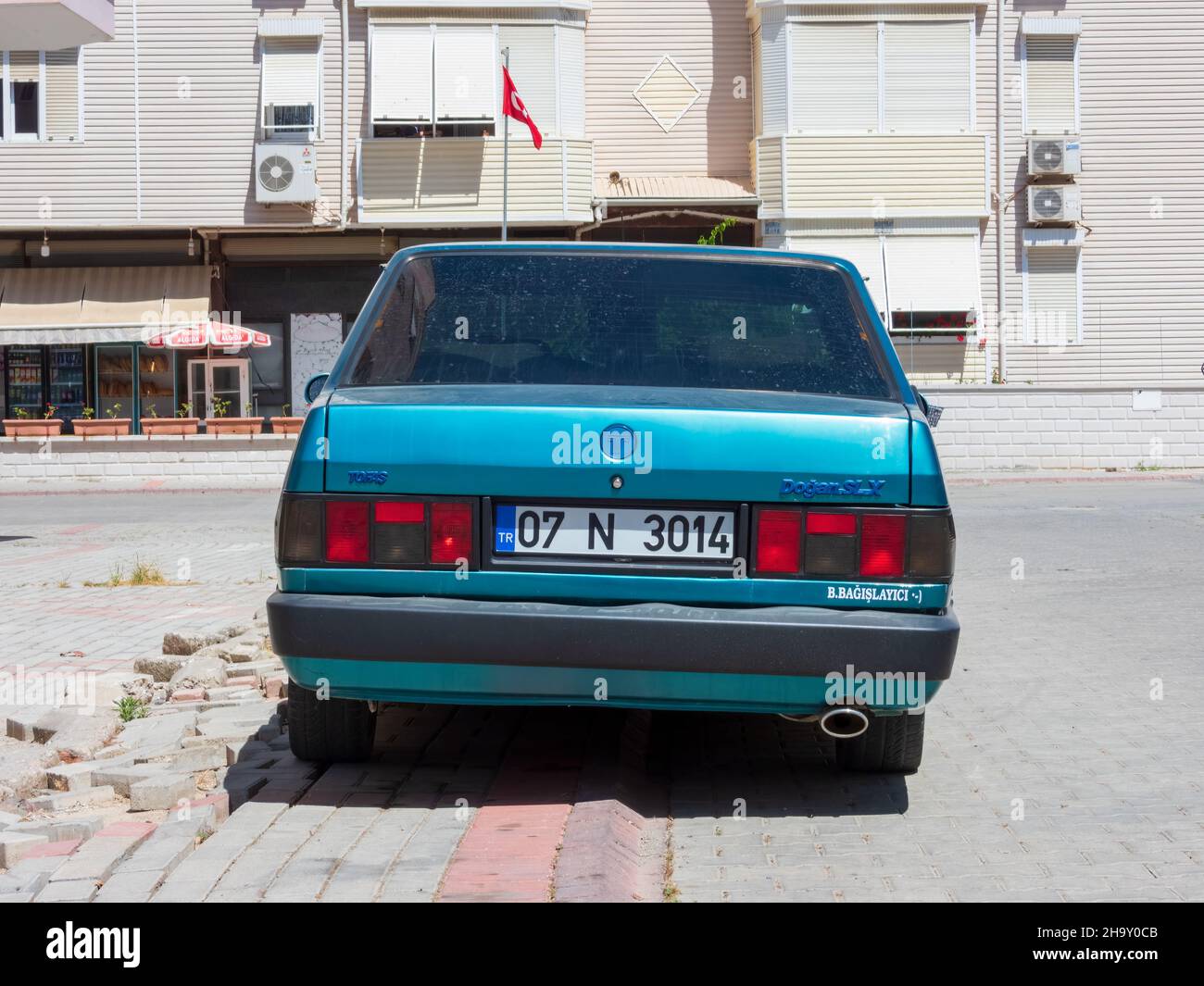 ALANYA, TURKEY - MAY 26, 2021. Tofas Dogan car, 1982 to 2002 Stock Photo