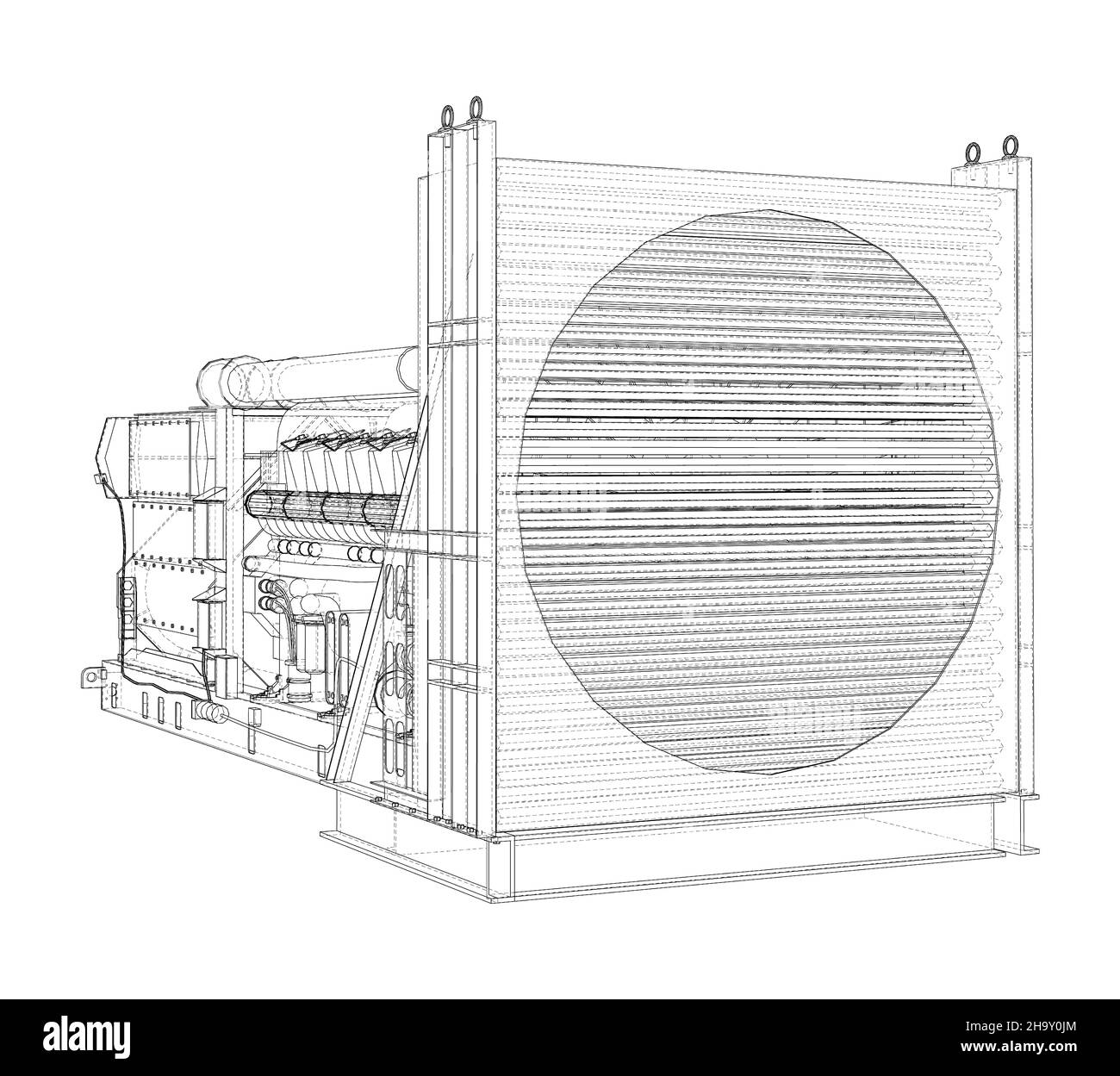 Large industrial diesel generator Stock Photo Alamy