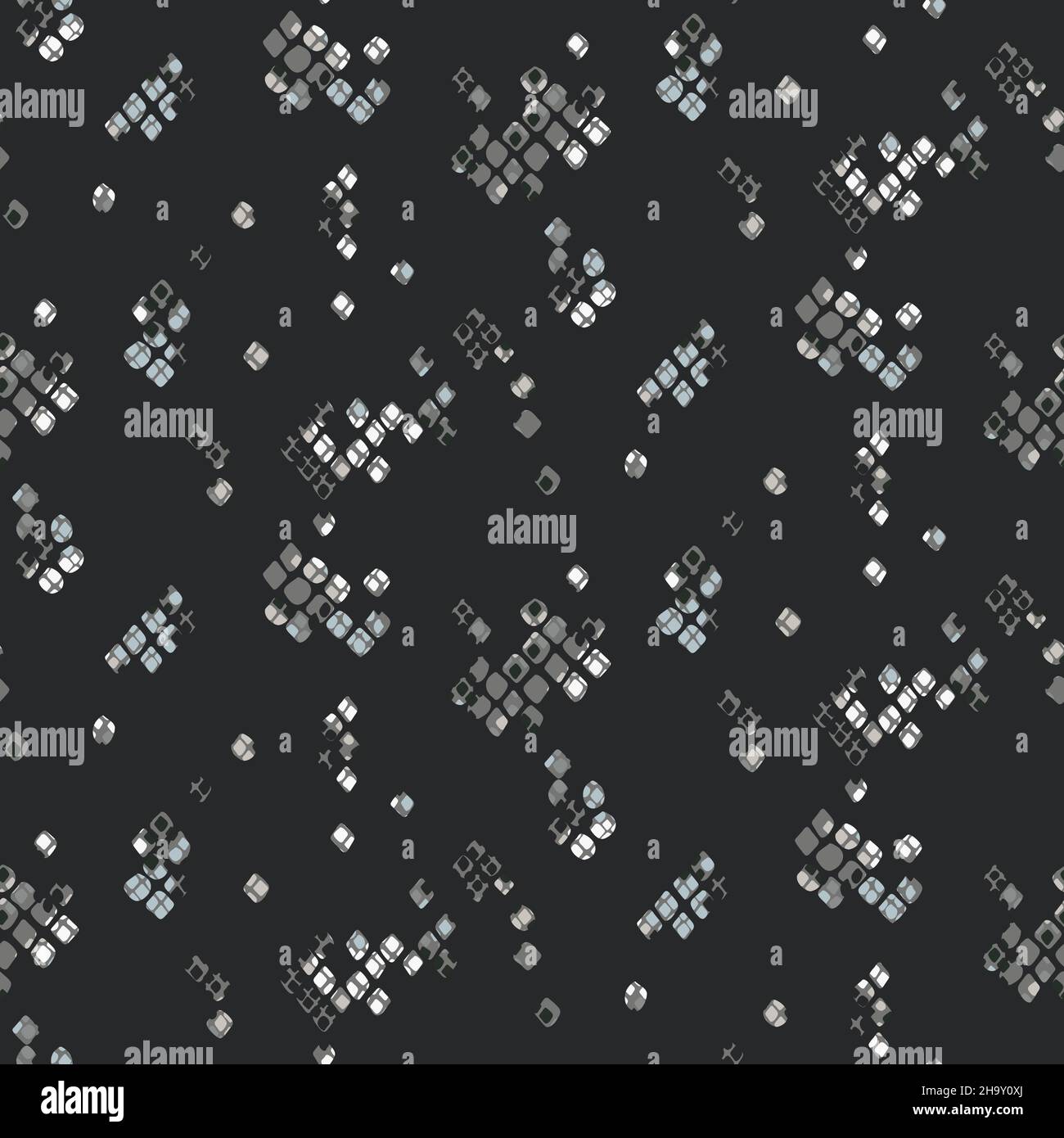 Abstract snake skin monochrome distressed seamless dark pattern texture Stock Vector