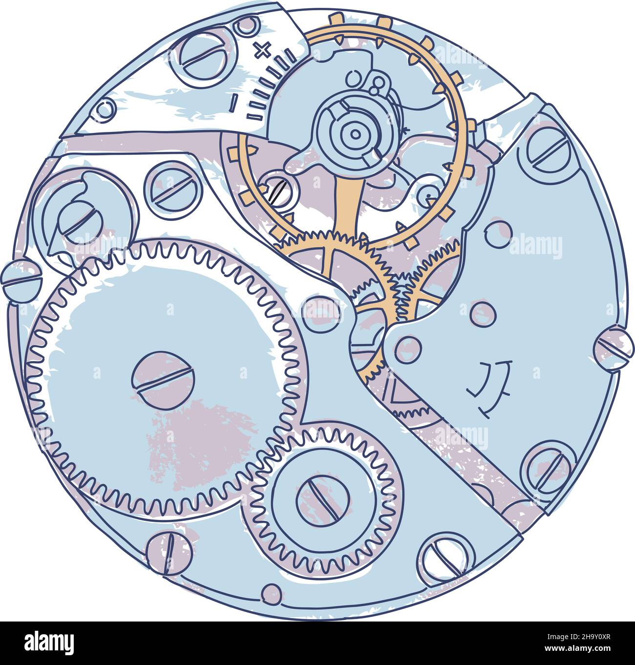 Clockwork vectors hi-res stock photography and images - Alamy