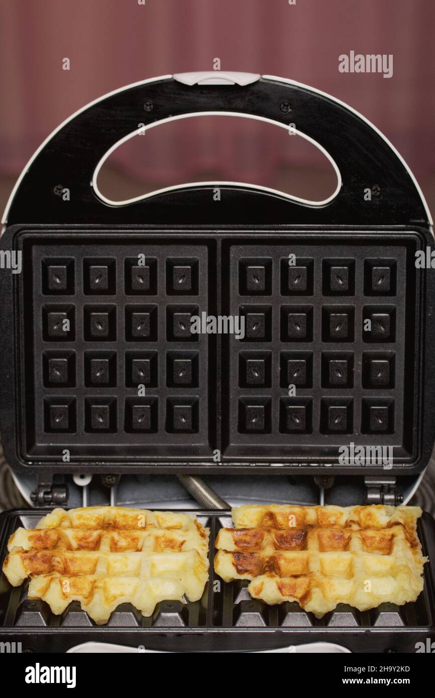french fries in waffle maker