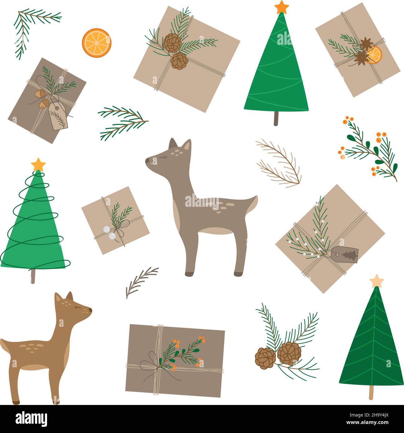 Veado Pequeno Deitado No Capim Com Ramos De Arcos Plantas Lanternas Lança-fogo Desenho Incolor De Linha. Fawn Selvagem Descansando Ilustração Stock - Ilustração de divertimento, fofofo: 227898680