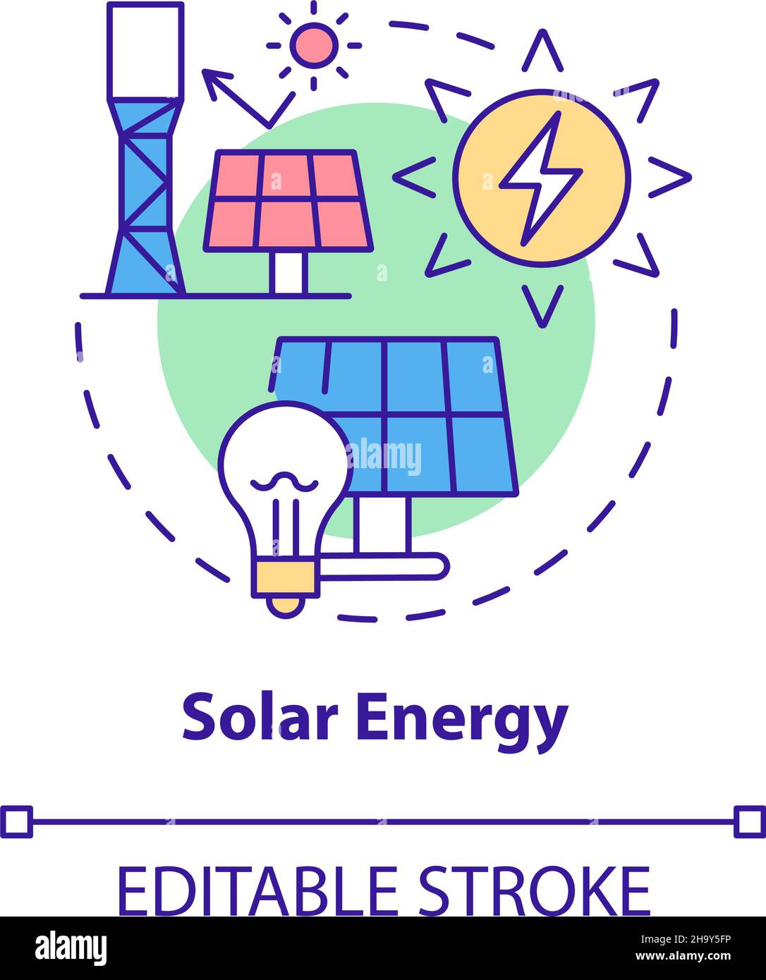 Solar energy concept icon Stock Vector Image & Art - Alamy