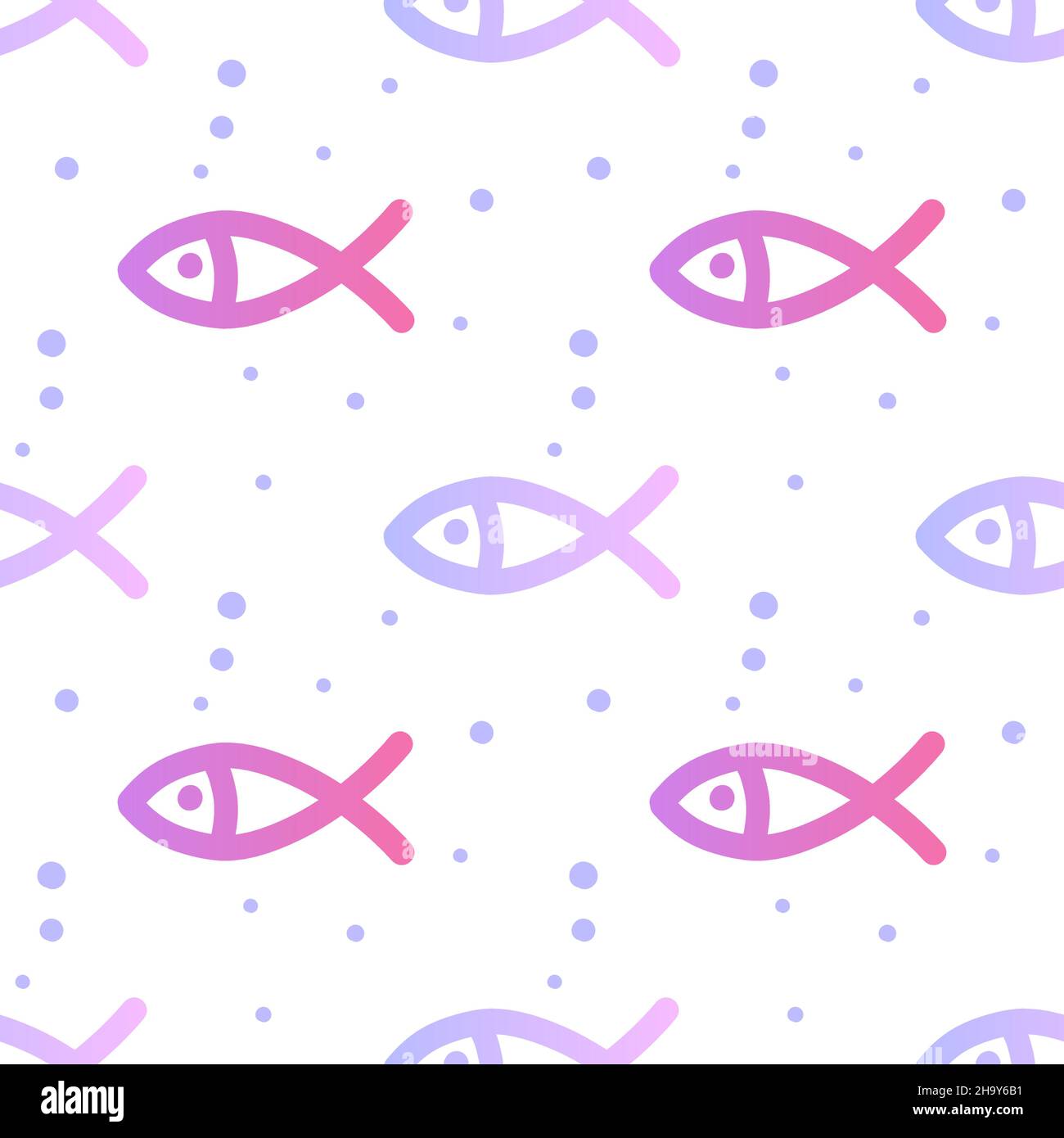 Neon fish seamless pattern. Vector illustration Stock Vector Image ...