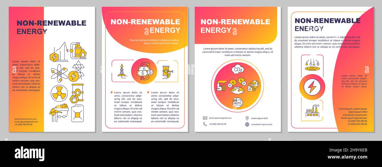 Limited energy sources brochure template Stock Vector Image & Art - Alamy