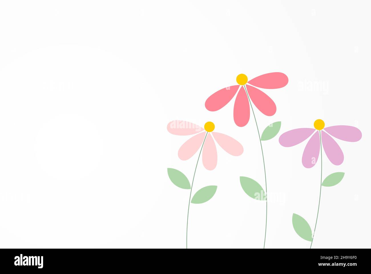Cute pastel flowers background. Vector illustration Stock Vector Image ...