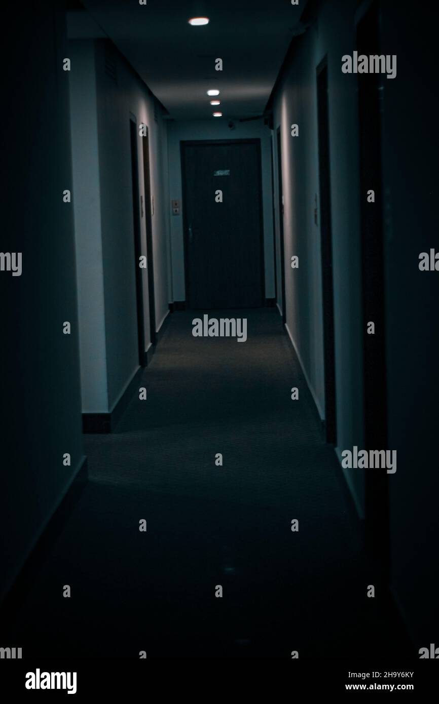 The beautiful light in the corridor Stock Photo