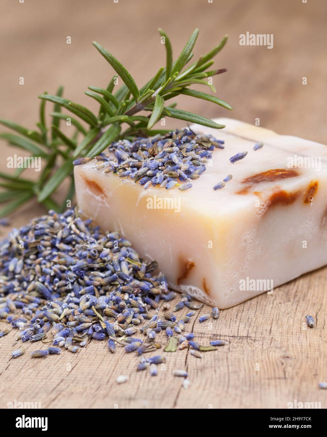 soap, boil, lavender, itself, soaps, homemade, made, country Life, rosemary, branch out flowers, two, many, myself, crafts, old, traditional, horizont Stock Photo