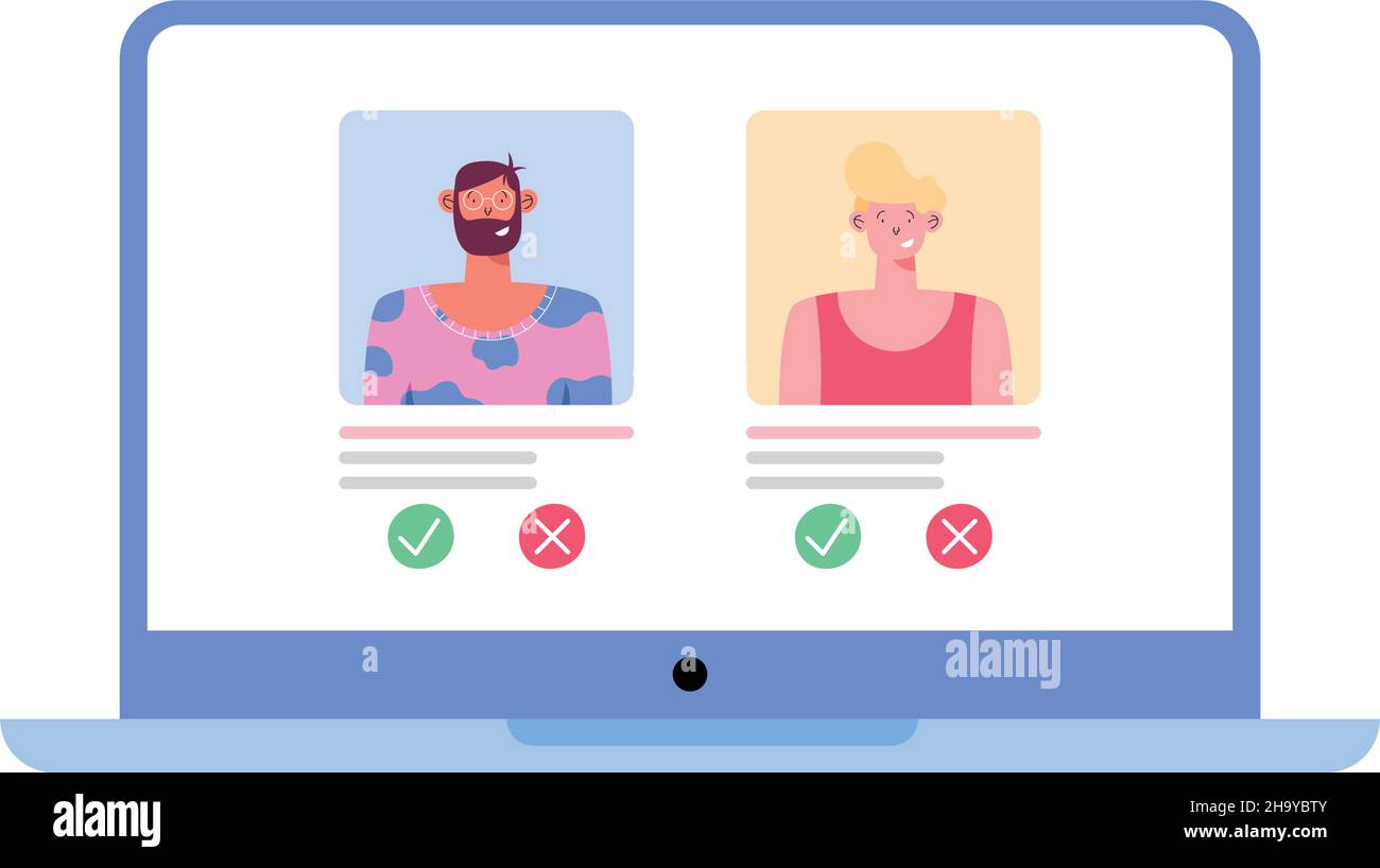 virtual relationships in laptop technology Stock Vector Image & Art - Alamy