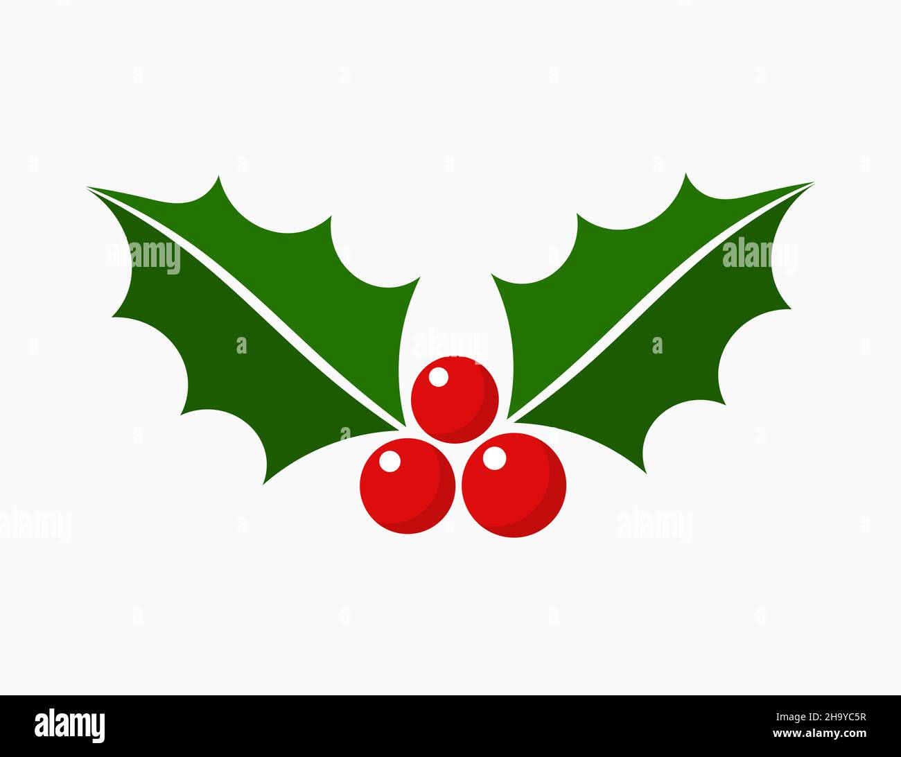 Christmas holly berries icon. Vector illustration Stock Vector Image ...