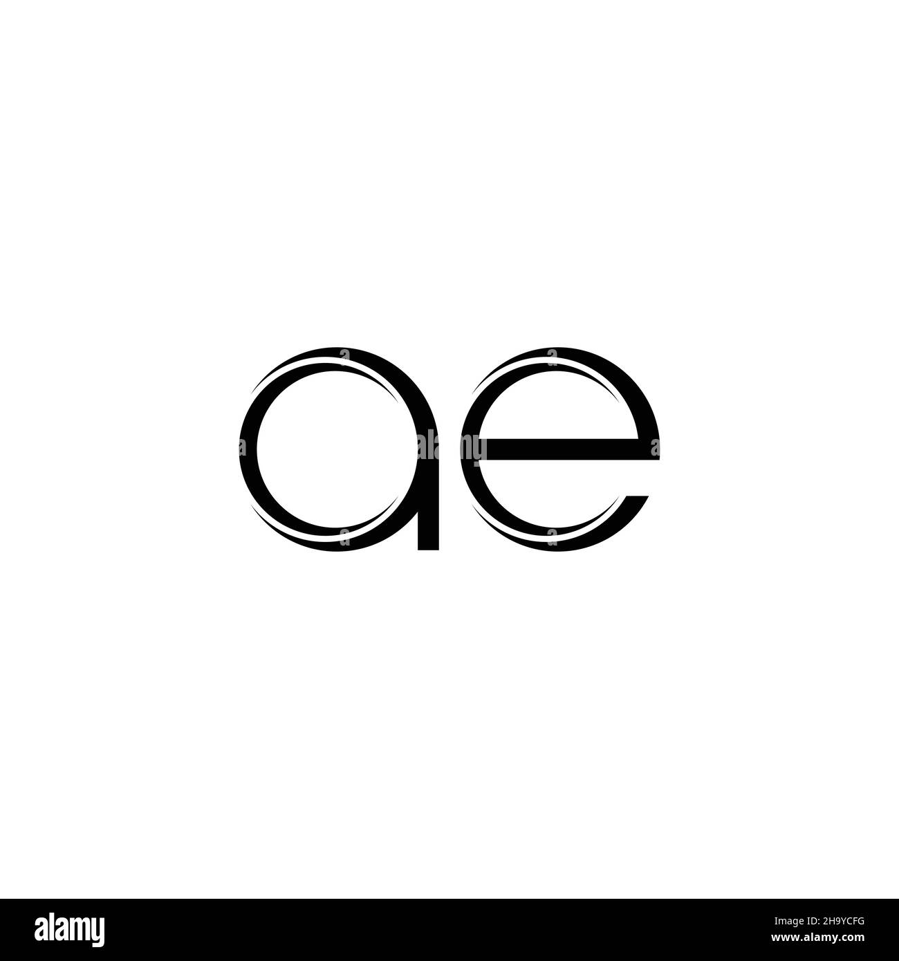 AE Logo monogram with slice rounded modern design template isolated on ...