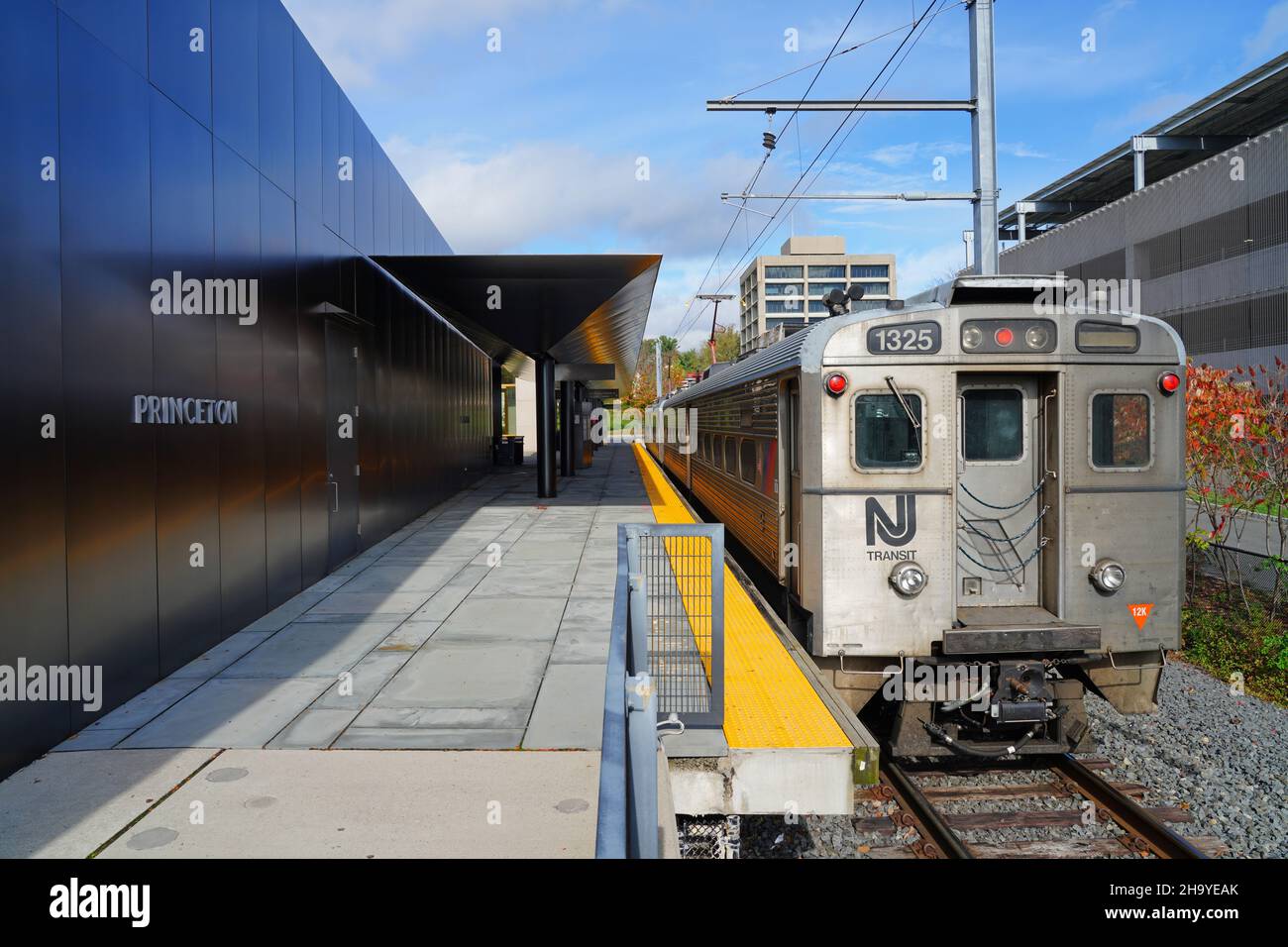 PRINCETON, NJ 31 OCT 2021 The Princeton train station on the campus
