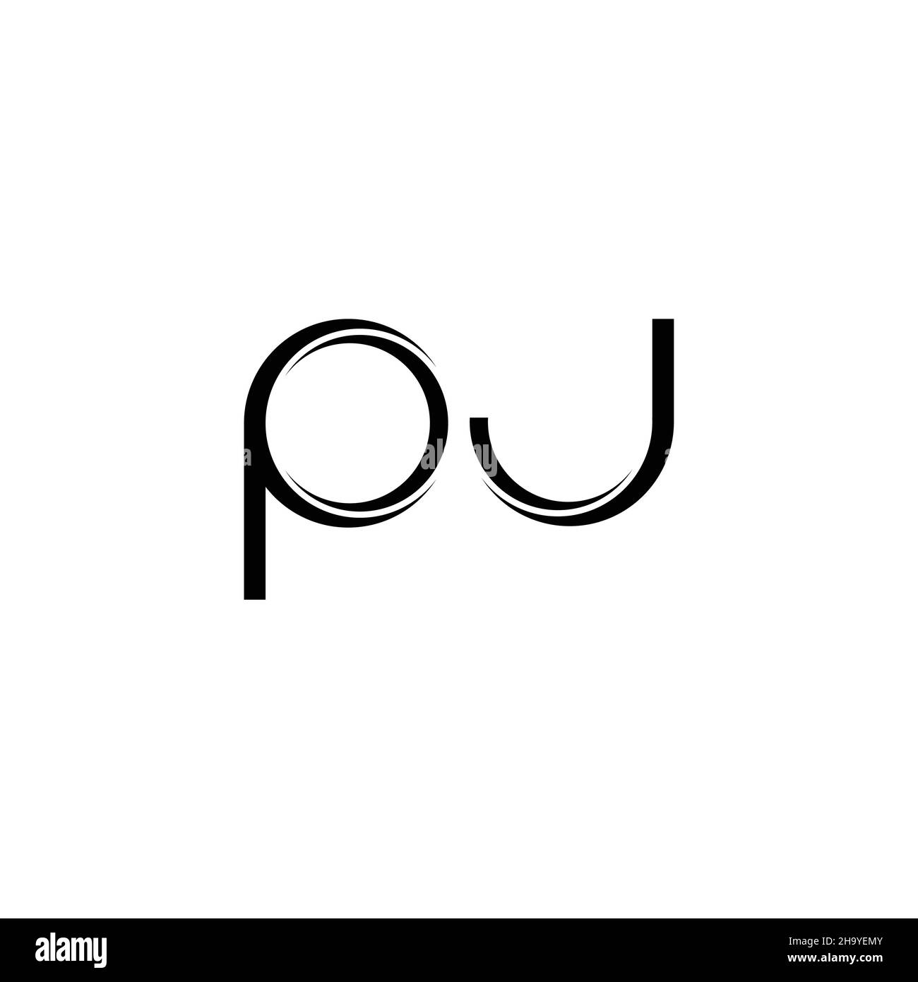 pj-logo-monogram-with-slice-rounded-modern-design-template-isolated-on