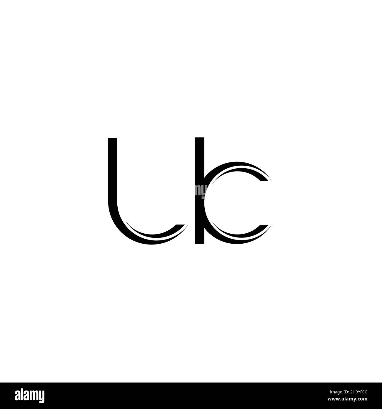 LK Logo monogram with slice rounded modern design template isolated on white background Stock Vector