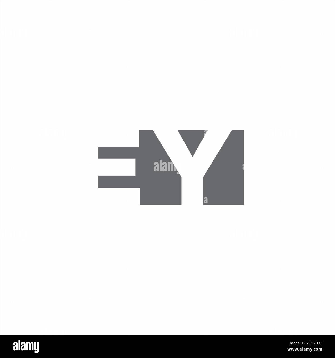 EY Logo monogram with negative space style design template isolated on