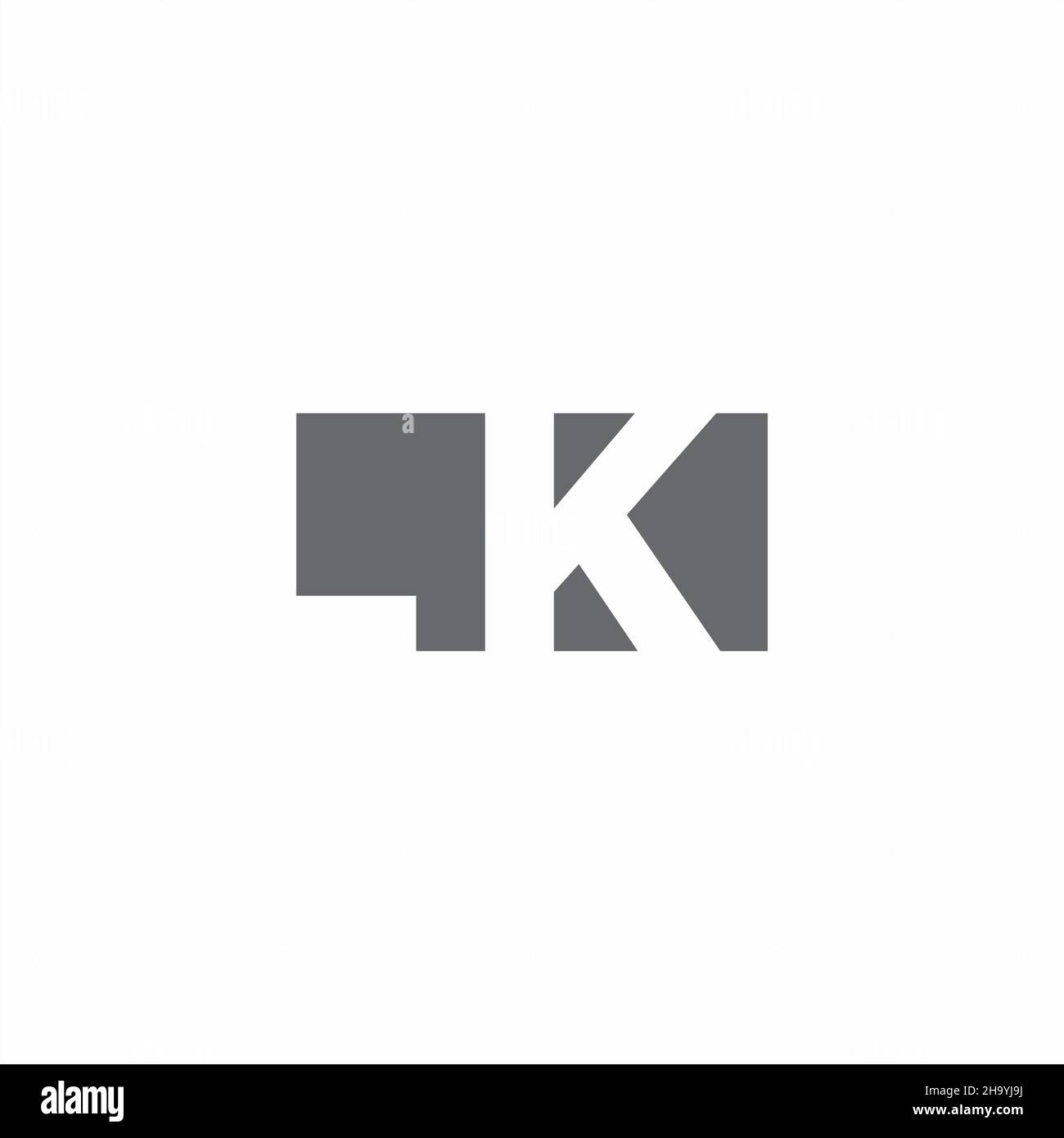 LK Logo monogram with negative space style design template isolated on white background Stock Vector