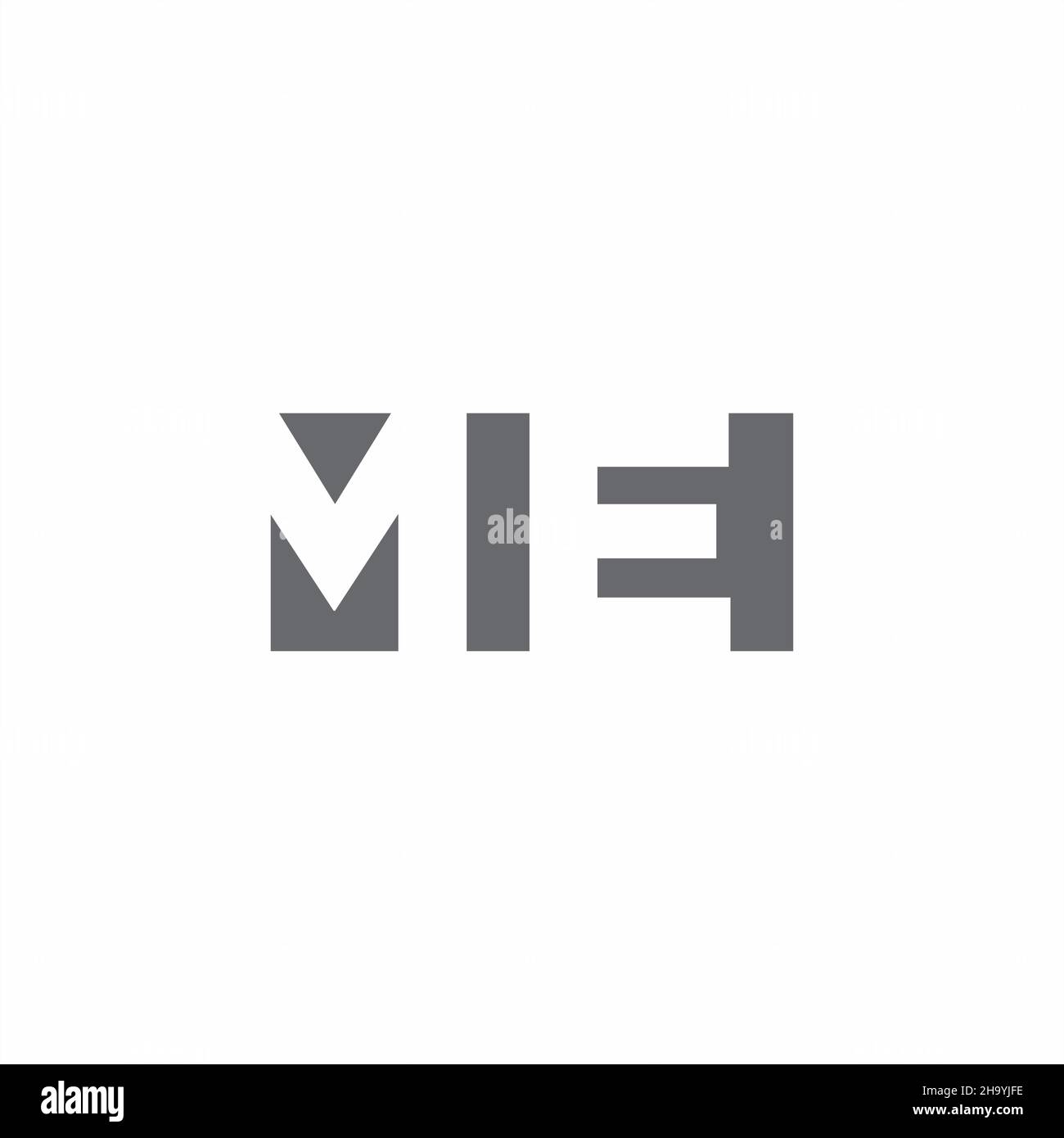 ME Logo monogram with negative space style design template isolated on white background Stock Vector