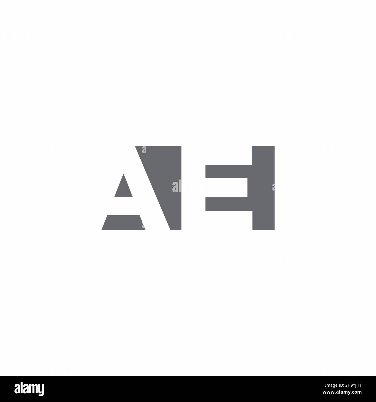 AE Logo monogram with negative space style design template isolated on white background Stock Vector